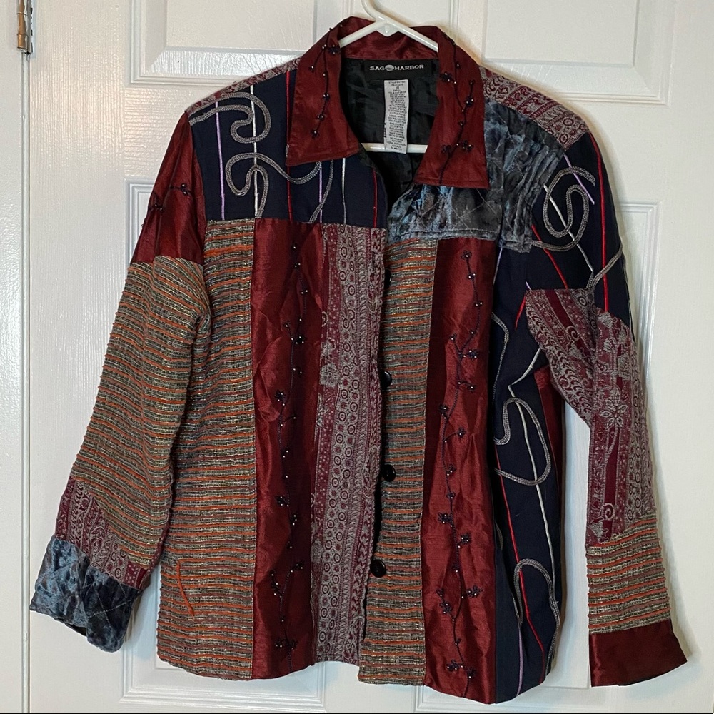 Abstract Pattern Block Button Down Top - image 1